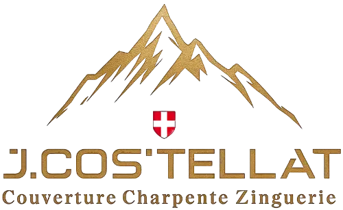 Logo couvreur toiture Annecy pour entreprise artisanale J.Costellat